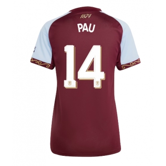 Billige Fotballdrakt Aston Villa Pau Torres #14 Replika Hjemmedrakt Dame 2025-26 Kortermet